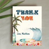 Strandgolf Surf Verjaardagsfeest Dank Je Bedankkaart