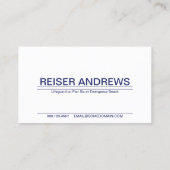 strandgolf van de badmeester visitekaartje (Achterkant)