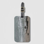 strandgolven bagagelabel (Voorkant (verticaal))