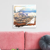 Strandgolven Blauw Canvas Afdruk (Insitu (Woonkamer))