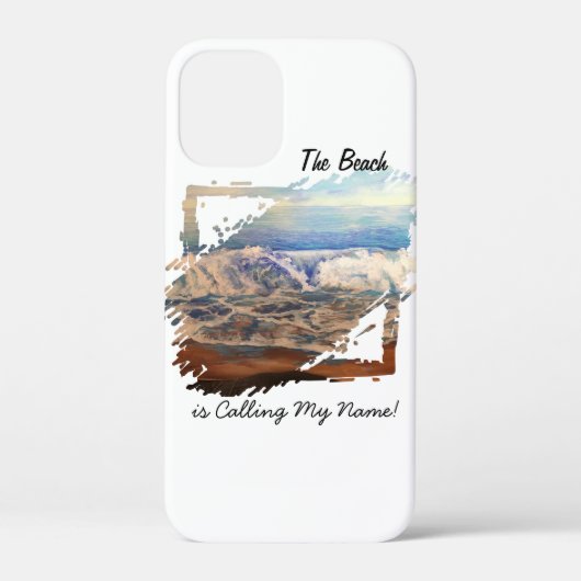 Strandgolven Blauw Personaliseer Case-Mate iPhone Case (Achterkant)