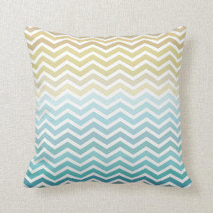 Strandgolven Chevron Zigzag Kussen
