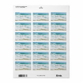 Strandgolven Elegant Olieverfschilderij Modern Scr Etiket (Full Sheet)