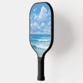 Strandgolven en TCT Logo Pickleball Paddle (Links)