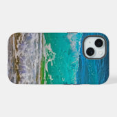 Strandgolven iPhone 15 Case (Achterkant horizontaal)
