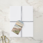 Strandgolven | Kustoceaan Aquarel Cadeaulabel (Met Touw)