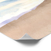 Strandgolven | Kustoceaan Aquarel Poster (Hoek)
