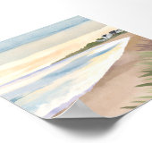 Strandgolven | Kustoceaan Aquarel Poster (Hoek)