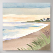 Strandgolven | Kustoceaan Aquarel Poster (Voorkant)