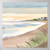 Strandgolven | Kustoceaan Aquarel Poster (Voorkant)