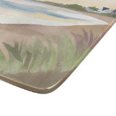 Strandgolven | Kustoceaan Aquarel Snijplank (Hoek)