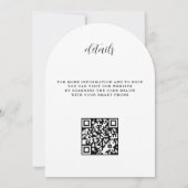 Strandgolven met QR-code bruiloft Kaart (Achterkant)