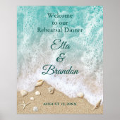 Strandgolven Proefdiner Affiche Poster (Voorkant)