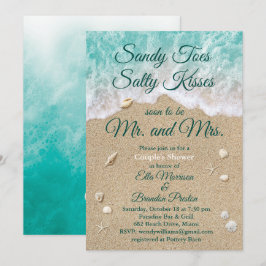Strandgolven Sandy Toes Couple's Douche Kaart