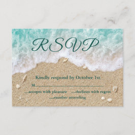Strandgolven Sandy Toes Salty Kisses RSVP Kaartje
