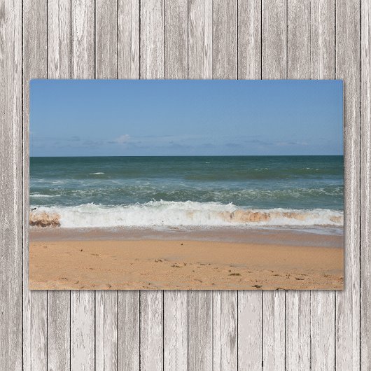 strandgolven storten neer op de kust deurmat