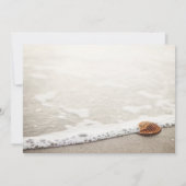 Strandgolven Trouwen Bewaar De Datum Kaart (Achterkant)