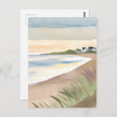 strandgolven | Waterverf in de kustwateren Briefkaart (Voorkant / Achterkant)