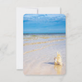 Strandgolven Zeeschelp Receptie Kaart (Achterkant)