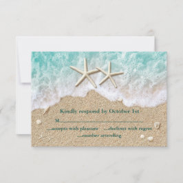 Strandgolven & Zeesterren RSVP Kaartje