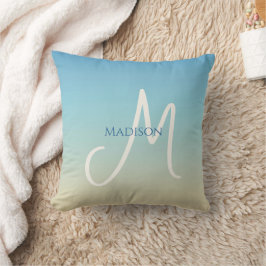 Strandgradiënt Monogram Kussen