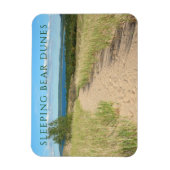 Strandgras, Zand, Sleeping Bear Trail, Michigan Magneet (Verticaal)