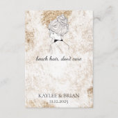 Strandhaar bruidsmeisje Scrunchie houder Informatiekaartje (Voorkant)