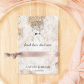 Strandhaar bruidsmeisje Scrunchie houder Informatiekaartje