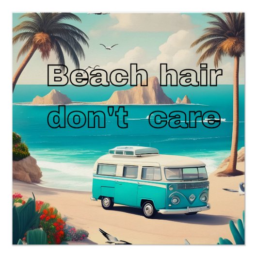 Strandhaar, geen zorgen perfect poster (Voorkant)