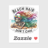Strandhaar Maakt niet uit - Skelet (2) Sticker (Vel)