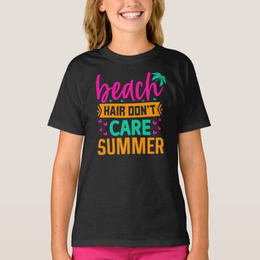 Strandhaar maakt niet uit Summer-54804 T-shirt (Voorkant)
