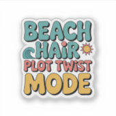 Strandhaar Plotwendingen Grappig Boekerig Sticker (Voorkant)