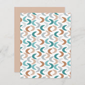 strandhalve mantel notitiekaartje (Voorkant / Achterkant)