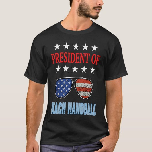 Strandhandbalaccessoires  Vlag van de VS strandtek T-shirt (Voorkant)