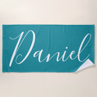 Strandhanddoek: Aangepaste naam in vet lettertype, Strandlaken