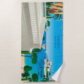 Strandhanddoek "Beach house" Strandlaken (Voorkant)