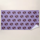 Strandhanddoek Boeket Viooltjes Strandlaken (Voorkant)