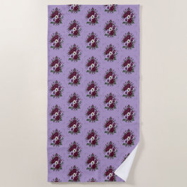 Strandhanddoek Boeket Viooltjes Strandlaken