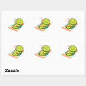 Strandhanddoek chillen ronde sticker (Vel)