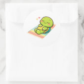 Strandhanddoek chillen ronde sticker (Tas)