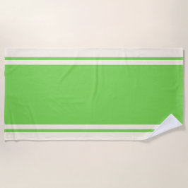 Strandhanddoek Coastal Stripe - Lime & Crème Strandlaken