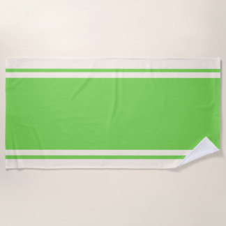 Strandhanddoek Coastal Stripe - Lime & Crème Strandlaken