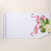 Strandhanddoek-Flamingo Strandhanddoek Strandlaken (Voorkant)