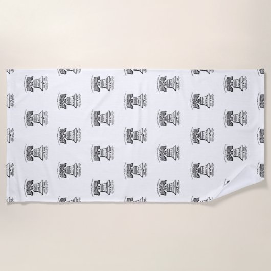 Strandhanddoek - Herhalend logo Strandlaken (Voorkant)