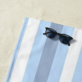 Strandhanddoek lente blauw & wit gestreept strandlaken (In situ)