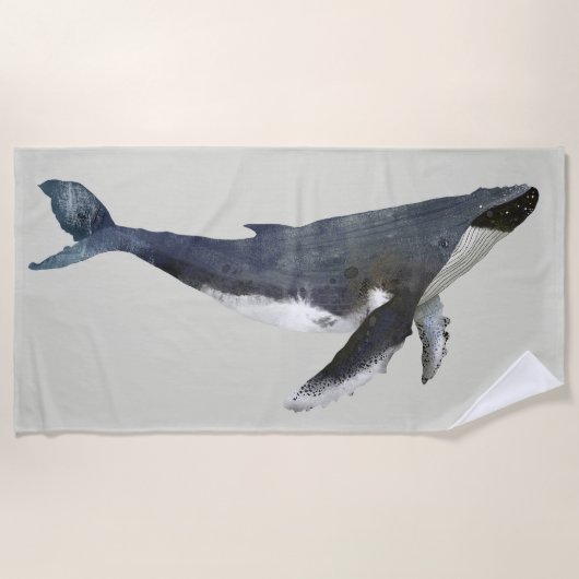 Strandhanddoek met Bultrugwalvis Strandlaken (Voorkant)