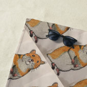 Strandhanddoek met gele hamster strandlaken (In situ)