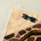 Strandhanddoek met Giraffe Strandlaken (In situ)