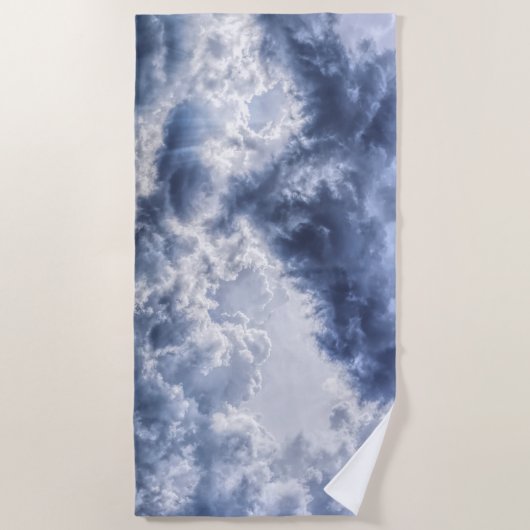strandhanddoek met stormwolken strandlaken (Voorkant)