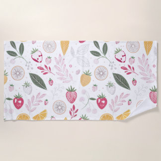 Strandhanddoek met verse fruitvibes strandlaken